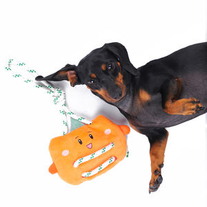 Üretici toptan doldurma ücretsiz kabak köpek oyuncağı etkileşim römorkör oyuncak peluş oyuncak köpek için - Product Image 3