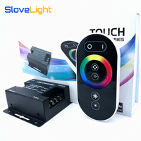 Slovelight Coque ABS+Aluminium RF433 30M Télécommande Tactile 3 Canaux 12V 24V 18A 6 Touches Variateur de Lumière Unique CCT RGB Garantie 1 An