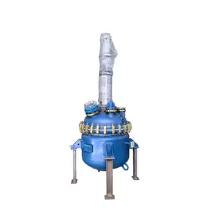 1000l 5000l batch stirred tank biodiesel processor chemical bubble column glass lined carbon steel jacketed industrial reactor