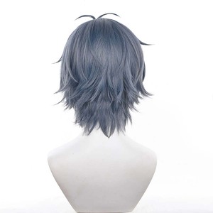 Homme Anime Link Click Xavier Liu <span class=keywords><strong>Xiao</strong></span> <span class=keywords><strong>Cosplay</strong></span> Gris Bleu Perruque Cheveux FCGD-041 - Product Image 2