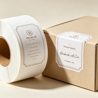 Etiquetas Adhesivas de Vinilo para Impresión de Logotipos Personalizados, Etiquetas para Vasos de Bebidas y Jugos
