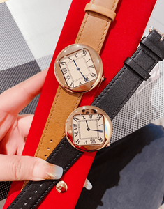 Reloj mecánico automático moderno y elegante con esfera empotrada en forma de diamante, correa de piel de becerro, resistente al agua para uso diario - Product Image 1