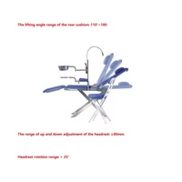 Fauteuil dentaire ergonomique mobile à prix d'usine avec plateau à instruments et armoire d'assistant dentaire pour cliniques dentaires