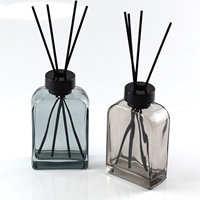 Bouteille en verre de diffuseur d'arôme à roseaux multicolore de luxe personnalisée de 100 ml en gros Bouteille de diffuseur d'arôme de 200 ml