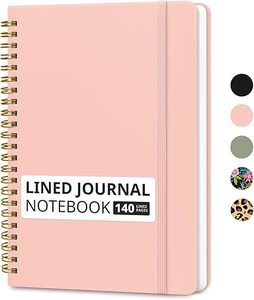 <b>A5</b> Leather Hardcover <b>Lined</b> Journal 140 Pages Customized Binding University Horizontal <b>Notebook</b> for Work and Note-taking - Product Image 4