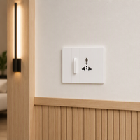 Interrupteur mural électrique standard américain à motif géométrique, échantillon disponible, idéal pour la rénovation d'appartements KLASS
