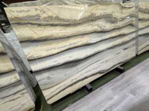 Losas de Cuarcita Natural Italiana Rare White Gold Black Stripes Oyster Fabbricotti para Encimeras de Cocina - Product Image 2