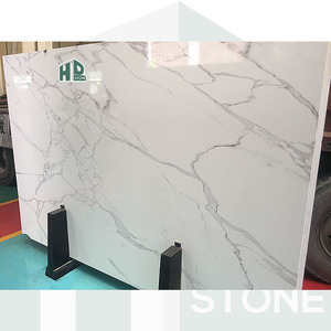 Losas de mármol <span class=keywords><strong>aglomerado</strong></span> de piedra artificial blanca de tamaño personalizado de fábrica china HDSTONE <span class=keywords><strong>para</strong></span> decoración del hogar - Product Image 4