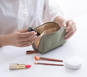 Wholesale Women Waterproof Make up Purses <b>Case</b> White Toiletry Bag Mini <b>Makeup</b> Bag Pouch Nylon Cosmetic Bag - Product Image 2