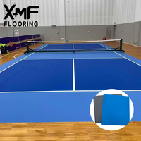 Revêtement de sol en rouleau pour terrains de pickleball, en PVC acrylique de 3,0 mm d'épaisseur, écologique, absorbant les chocs, pour intérieur, vente en gros usine