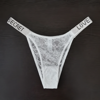 Culotte tanga en dentelle transparente, Lingerie Sexy, taille basse, sous-vêtements féminins, transparents, 0444