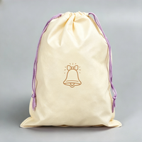Sac à cordon pliable simple en non-tissé laminé résistant à l'eau avec logo personnalisé pour chaussures, sac de sport, rangement artisanal