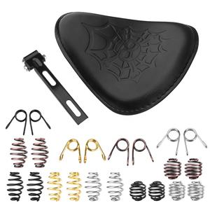 Asiento de conductor negro para motocicleta, soporte de sillín de resorte para Harley Sportster XL 1200 883 48 <span class=keywords><strong>Chopper</strong></span> Bobber Yamaha <span class=keywords><strong>Honda</strong></span> Rebel <span class=keywords><strong>250</strong></span> - Product Image 3