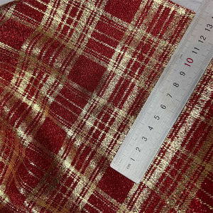 OEM ODM tissu organza léger et durable à carreaux en tricot bronzé pailleté pour vêtements pour robes - Product Image 1