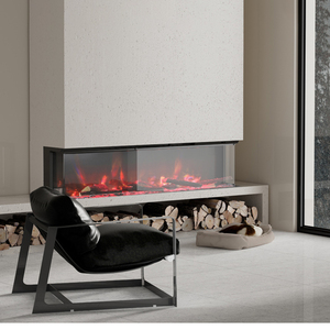 50 60 70 80 90 100 inch Đồ Nội Thất Tường lõm điện lửa nơi hiện đại 3 mặt lò sưởi điện - Product Image 1