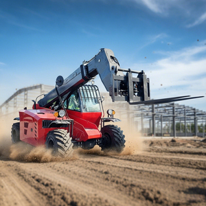 Truk Angkat Teleskopik 7m All Terrain 3.5ton Forklift Peternakan Mesin Diesel 4x4 Pengangkat Material Grosir Baru - Product Image 2