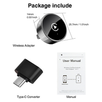 Adaptateur sans fil JMC Mini 2 en 1 pour les systèmes OEM Carplay et Android Auto, commande vocale Siri