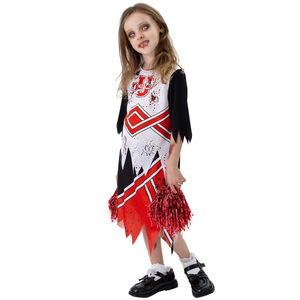 Costume de cosplay d'Halloween pour enfants, costume de performance d'horreur, Ghostface, Reine du sang, Cheerleading, Infirmière, 8-13 ans, polyester - Product Image 3