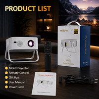 Nuevo Proyector Inteligente MG60 con Enfoque Automático, Resolución Nativa 1080P, Android 14, 350 ANSI Lúmenes, Mini Cine en Casa