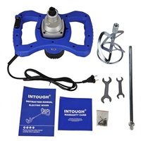 Mélangeur Agitateur Électrique INTOUGH 1350W pour Ciment, Plâtre, Enduit et Peinture – Outil de Construction avec Pales à Béton