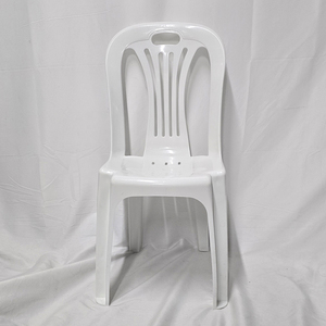 <span class=keywords><strong>Chaise</strong></span> de <span class=keywords><strong>jardin</strong></span> empilable blanche pas chère en plastique PP <span class=keywords><strong>sans</strong></span> accoudoirs pour événements en plein air - Product Image 2