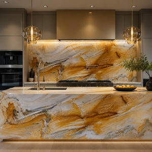 Venta al por Mayor de Losa de Cuarcita Dorada <span class=keywords><strong>Atacama</strong></span> de Lujo, Piedra Natural para Proyectos de Hoteles, Villas, Paredes, Pisos y Encimeras - Product Image 3