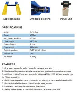 Одобренный CE профессиональный сделал бывший в употреблении 4 стоечные подъемники для автомобилей для продажи