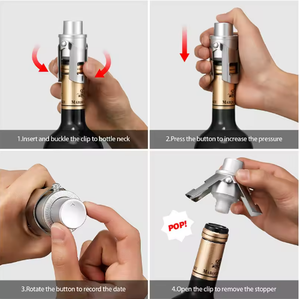 <span class=keywords><strong>Bouchon</strong></span> de bouteille en acier inoxydable couleur or rose pour <span class=keywords><strong>champagne</strong></span>, accessoires de cuisine, <span class=keywords><strong>bouchon</strong></span> de vin en métal - Product Image 4