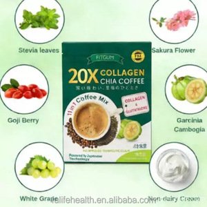 Fitgum 20x Café con Colágeno y Chia, Café Bloom con Colágeno y Glutatión - Product Image 3