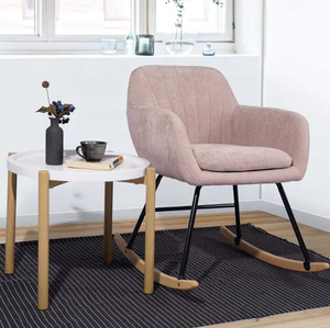 <span class=keywords><strong>Poltrona</strong></span> a <span class=keywords><strong>Dondolo</strong></span> Moderna e Confortevole in Velluto, Sedia Imbottita con Braccioli <span class=keywords><strong>per</strong></span> Casa, Camera da Letto, Hotel, Soggiorno - Product Image 3