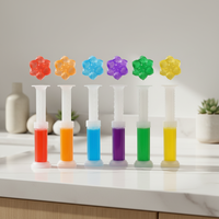 Nouveau 2026 : Seringues nettoyantes pour cuvette de toilettes à gel jetables, 6 fleurs, parfum naturel, désodorisant, élimination des taches