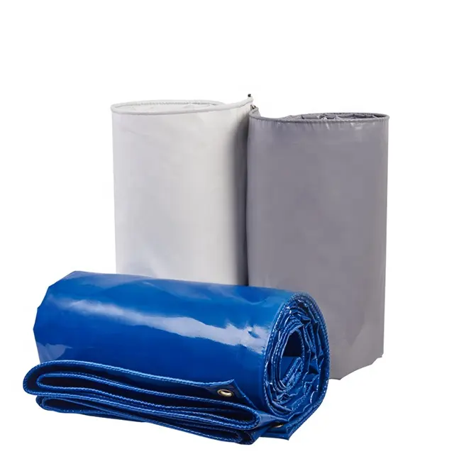 White plastic reinforced roll of tarpaulin pvc 500 gsm market vinyl pvc coated polyester laminated tarpaulin fabric materials