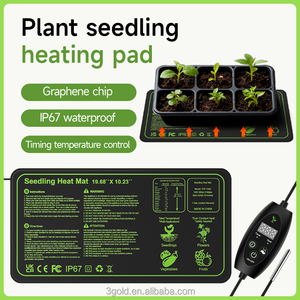 Dual Display New Arrival 19.6 "X 10.3" Vierkante Waterdichte Zaadkieming Warm Tuinieren Hydrocultuur Mat Met Eu Uk Plug - Product Image 5