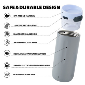 Bouteille de voyage en acier inoxydable à double paroi anti-fuite de 16 oz avec logo personnalisé à <span class=keywords><strong>action</strong></span> par gâchette - Product Image 4