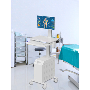 Chariot médical H1 PL réglable en hauteur, à 2 niveaux, en plastique, pour consultation médicale en salle et en bloc opératoire - Product Image 5