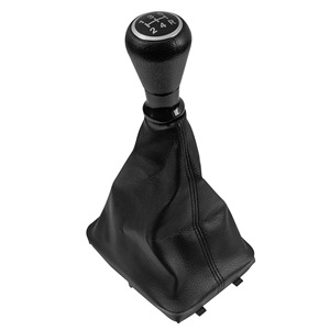 Peugeot Citroen Gear <b>Shift</b> <b>Knob</b> Black Leather Handball With Dust Cover Ergonomic Design - Product Image 4