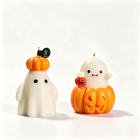 Bougie en cire de soja moderne Alien d'Halloween, faite à la main, pour la décoration de table de fête, cadeau ou ornement