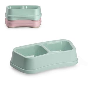 Ciotola Doppia per Animali Domestici REX M SURT VRM in Plastica, Colori Assortiti, Durevole e Riutilizzabile per Organizzazione Domestica - Product Image 1