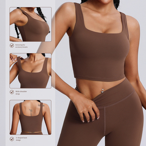 Top Deportivo Corto con Cuello Cuadrado Butterluxe para Mujer, Sujetador Deportivo Largo con Relleno para Yoga - Product Image 4