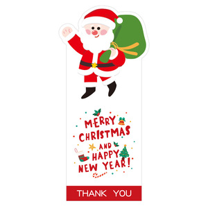Paquete de 50 Pegatinas de Navidad de <span class=keywords><strong>Jack</strong></span>&<span class=keywords><strong>Sunny</strong></span>, Pegatinas de Sellado para Cajas de Regalo de Papá Noel, Etiquetas de Papel Revestido de Forma Ovalada y Coloridas - Product Image 4