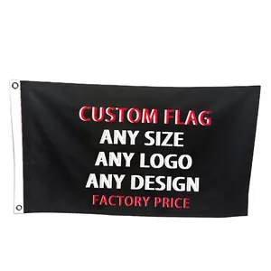 Kustom kualitas baik setiap pola ukuran semua warna spanduk poliester cetakan Digital bendera pabrik grosir