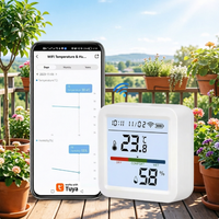 Détecteur intelligent de température et d'humidité WiFi Tuya avec écran LCD rétroéclairé, hygromètre thermomètre haute précision, Alexa Google