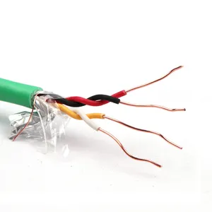 KNX Certificated Cable Green Sheath 2 Twisted Pairs Quad Wires 0.8mm Bare Copper KNX Wiring System BUS EIB KNX Cable