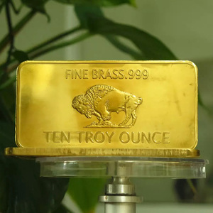 待售定制雕刻金属黄铜硬币10盎司999细黄铜水牛棒 - Product Image 3