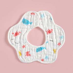 Conjunto de Baberos y Diademas de Estilo Bohemio para Bebés, de Algodón Estampado y Gasa, para Niños Pequeños, con Accesorio para el Cabello de Nailon - Product Image 6