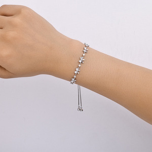 Zircon Bowknot <b>Bracelet</b> <b>Copper</b> Alloy Claw Setting Gift Jewelry Fashion Chain Link <b>Bracelet</b> - Product Image 4