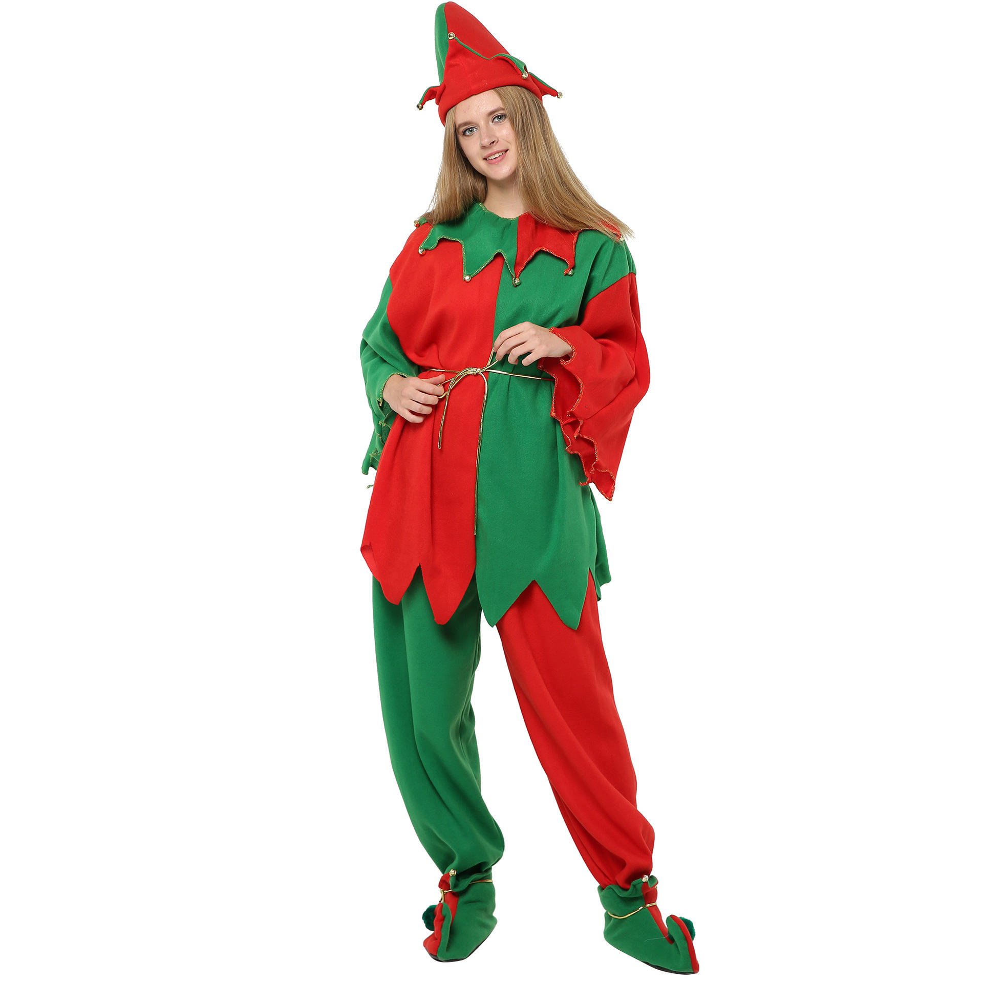 SOIMISS 1 Jeu Déguisement De Noël Lutin De Noel Adulte Tenue Delfe Deguisement Delfe Costumes De Noel Pour Femmes Costume D Amz