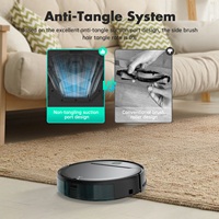 Robot Vacuum Cleaner Penghisap Bulu Hewan Peliharaan Daya Hisap Tinggi dengan Kontrol Jarak Jauh APP dan Pengisian Otomatis untuk Lantai