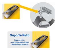 Support de fixation solaire OEM personnalisé à fente oblongue pour panneau solaire, avec boulon à tête marteau
