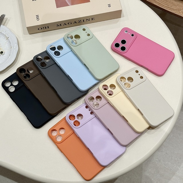 Trendy Soft Liquid Silicone Case for iPhone 17 15 16 Pro Max 14 Plus Shell TPU2.0 Shockproof Candy Color Back Cover